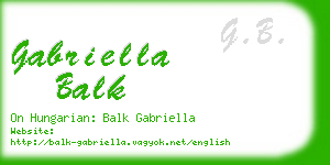 gabriella balk business card